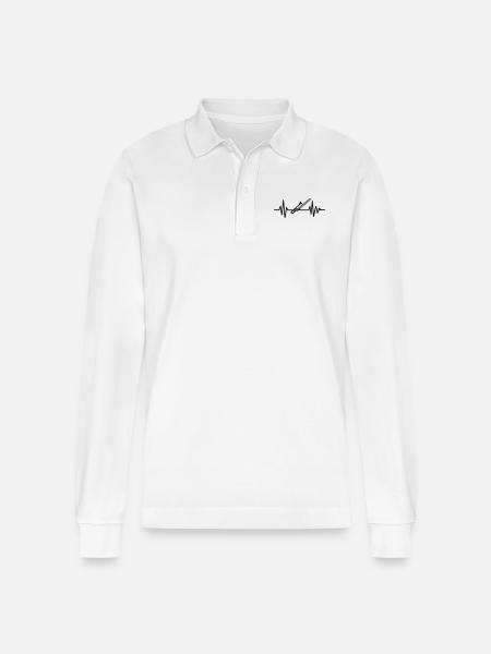 Trombone - Stanley/Stella Organic Unisex Long-Sleeved Polo Shirt Prepster - white