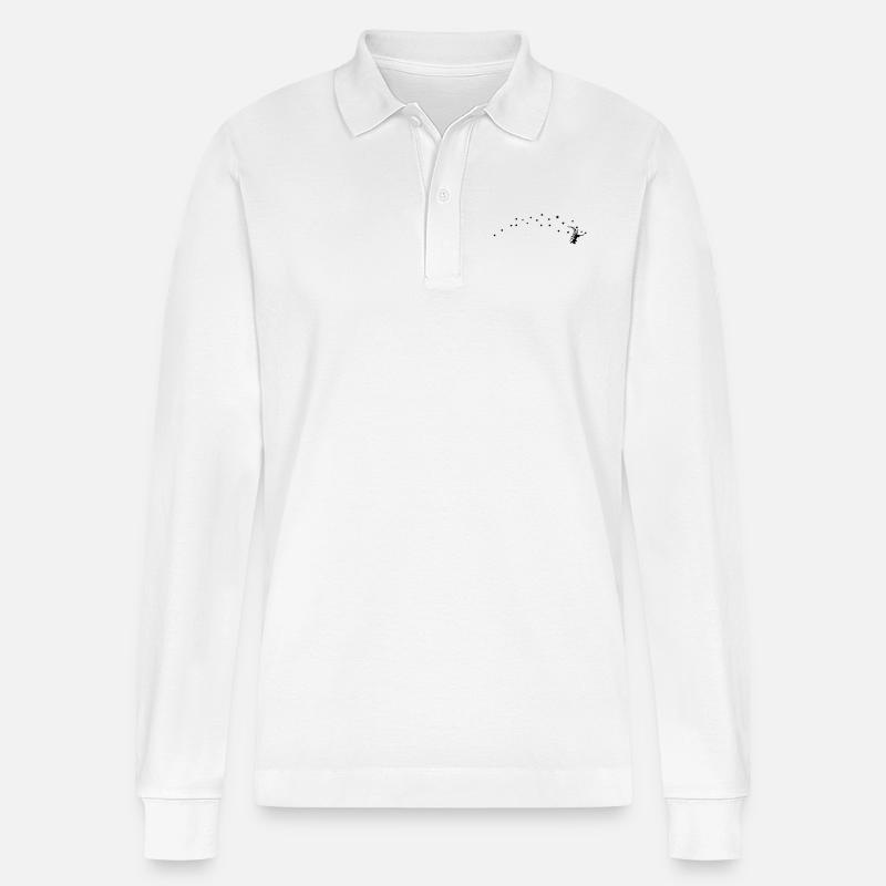 elfe - Stanley/Stella Unisex Bio-Langarm-Poloshirt Prepster - Weiß