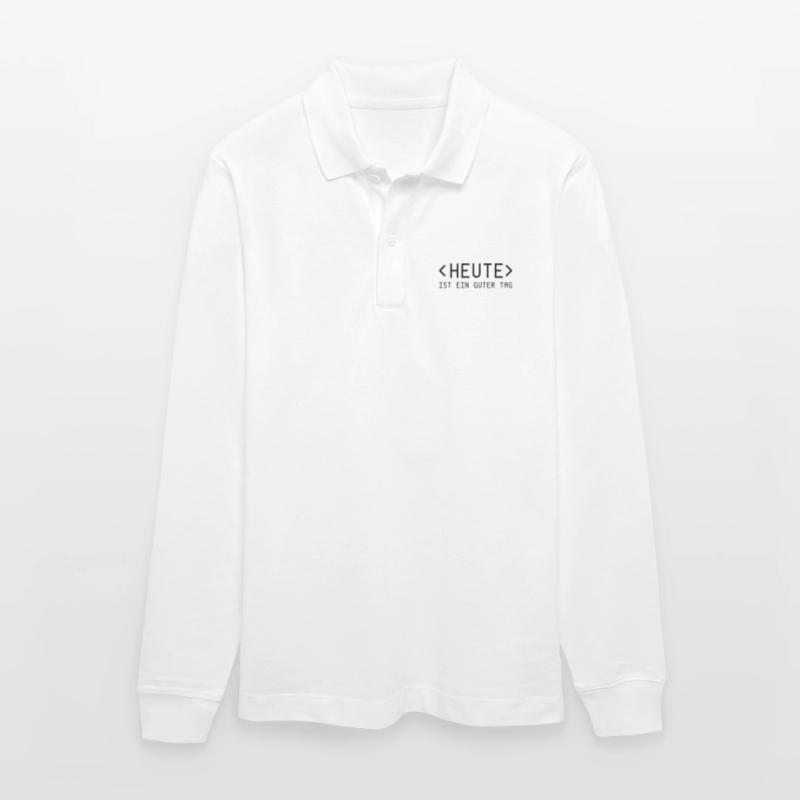 Heute-Tag - Coder Stanley/Stella Unisex Bio-Langarm-Poloshirt Prepster