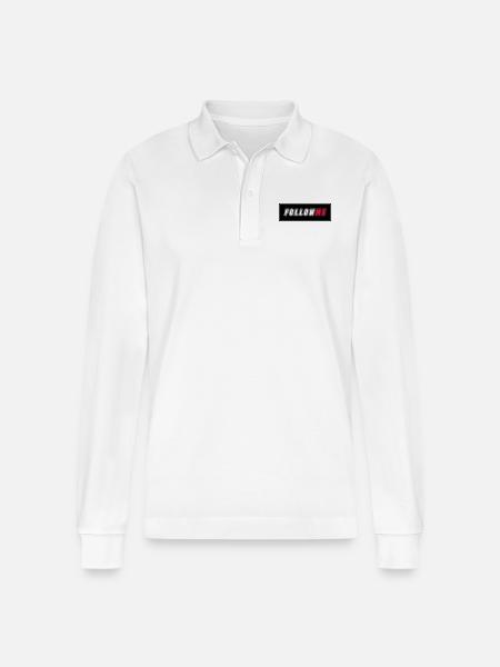 FOLLOW ME - Stanley/Stella Unisex Bio-Langarm-Poloshirt Prepster - Weiß