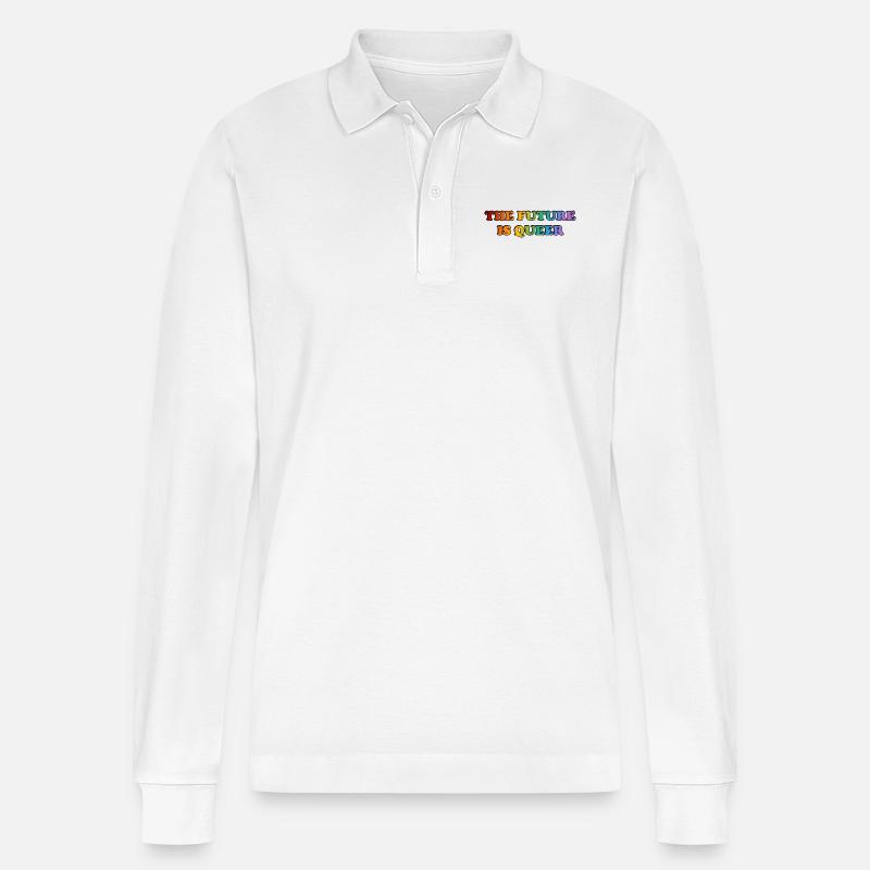 Die Zukunft ist queer - Stanley/Stella Unisex Bio-Langarm-Poloshirt Prepster - Weiß