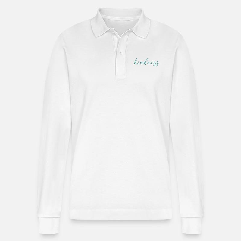 Freundlichkeit - Stanley/Stella Unisex Bio-Langarm-Poloshirt Prepster - Weiß