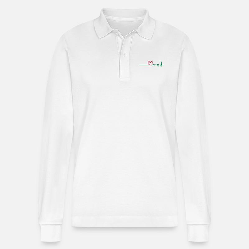 Frequenz - Stanley/Stella Unisex Bio-Langarm-Poloshirt Prepster - Weiß