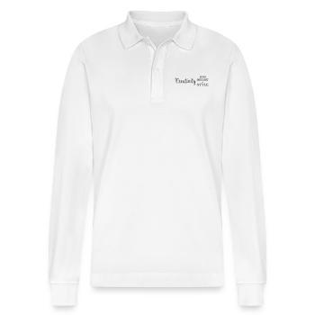 Cadeaux Style Créativité - Polo à manches longues bio PREPSTER Stanley/Stella Unisexe - blanc - Devant - Anna (173cm) & Nico (186cm)