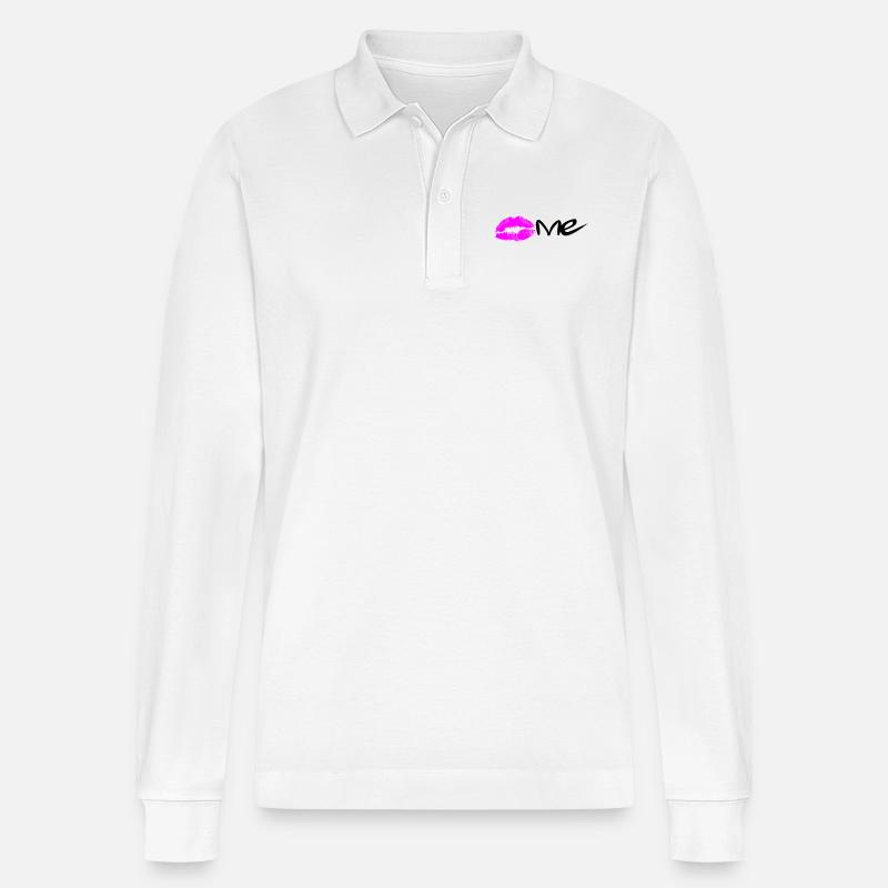 Kiss me - Stanley/Stella Unisex Bio-Langarm-Poloshirt Prepster - Weiß