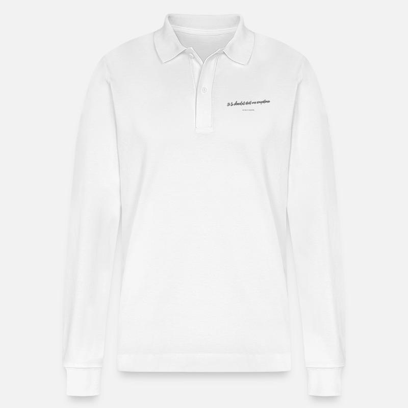 Schokoladen-Kompetenz - Stanley/Stella Unisex Bio-Langarm-Poloshirt Prepster - Weiß