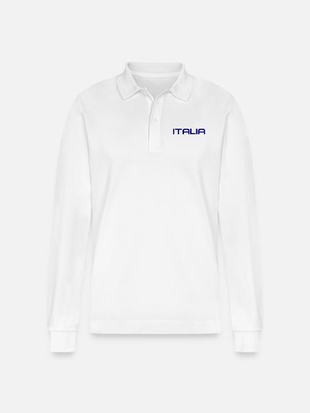 Italia - Italy - Italien - Stanley/Stella Organic Unisex Long-Sleeved Polo Shirt Prepster - white