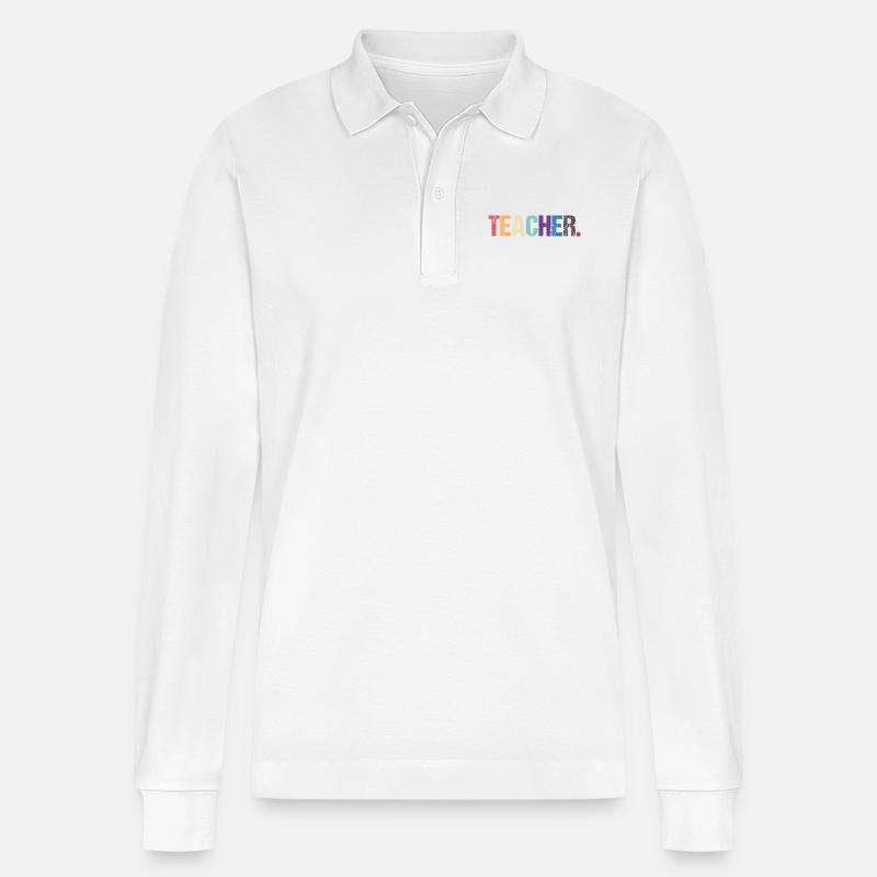 Lehrer - Stanley/Stella Unisex Bio-Langarm-Poloshirt Prepster - Weiß