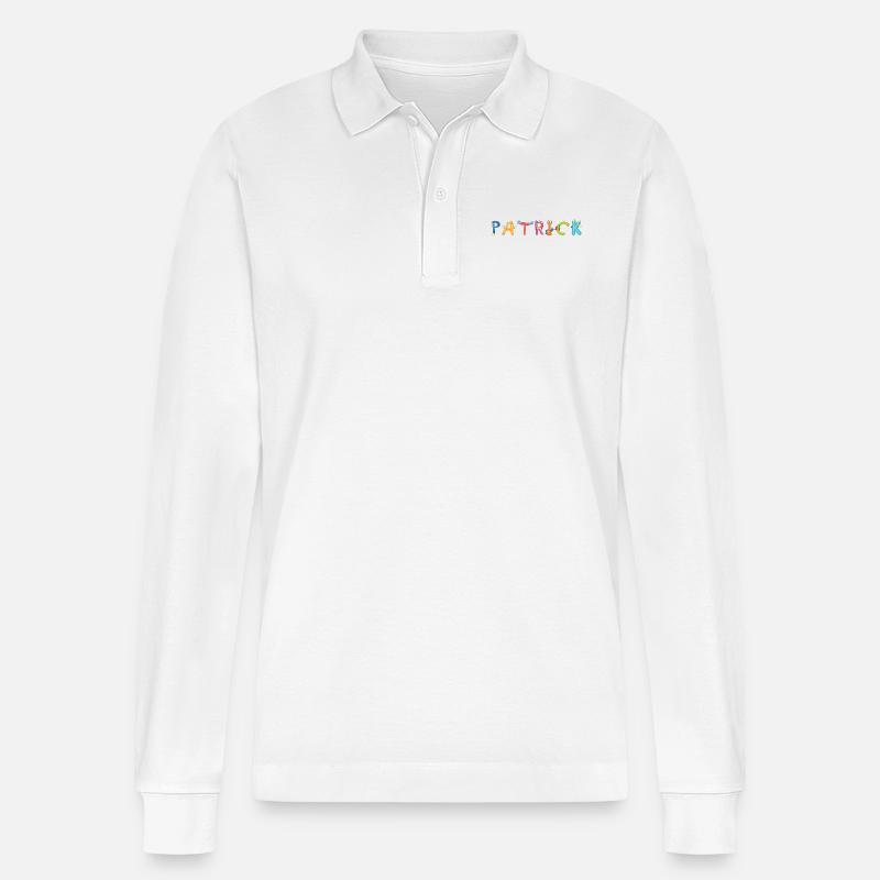 Patrick - Stanley/Stella Unisex Bio-Langarm-Poloshirt Prepster - Weiß