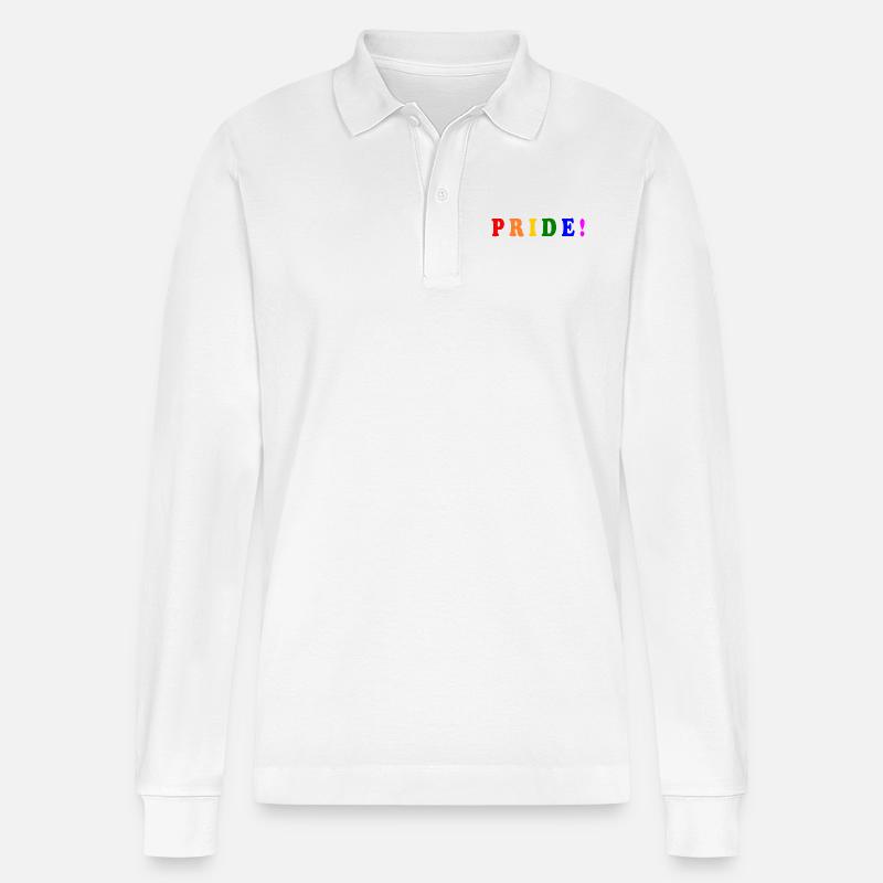 Pride - Stanley/Stella Unisex Bio-Langarm-Poloshirt Prepster - Weiß