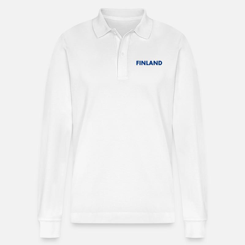 finlande - Polo à manches longues bio PREPSTER Stanley/Stella Unisexe - blanc