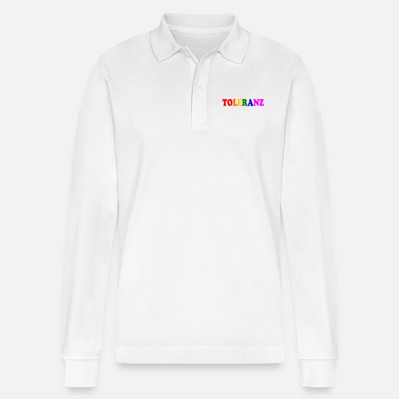 Toleranz - Stanley/Stella Unisex Bio-Langarm-Poloshirt Prepster - Weiß