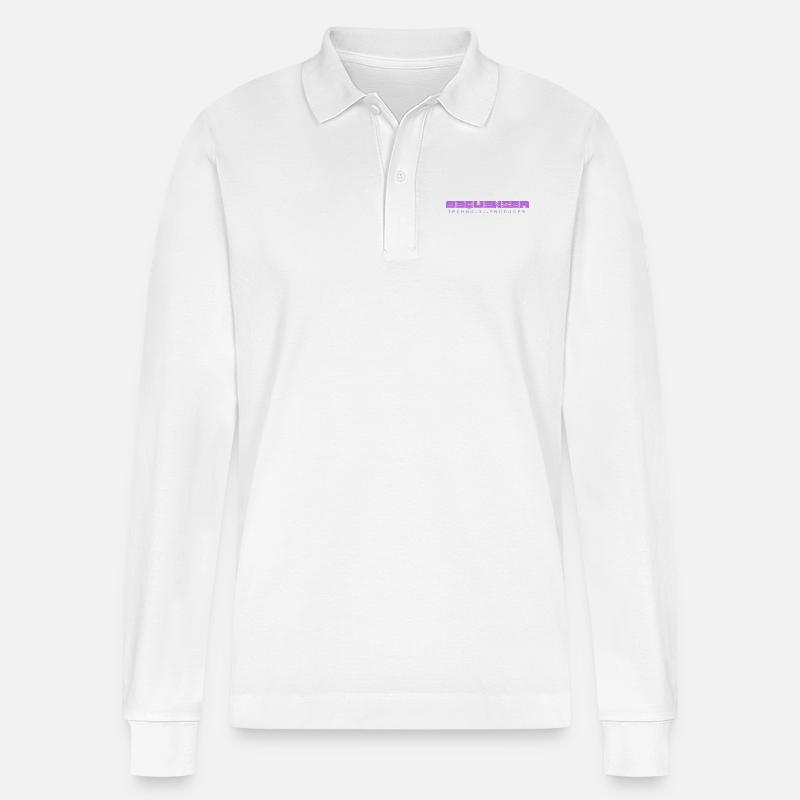 Sequenzer Logo Brand - Stanley/Stella Unisex Bio-Langarm-Poloshirt Prepster - Weiß