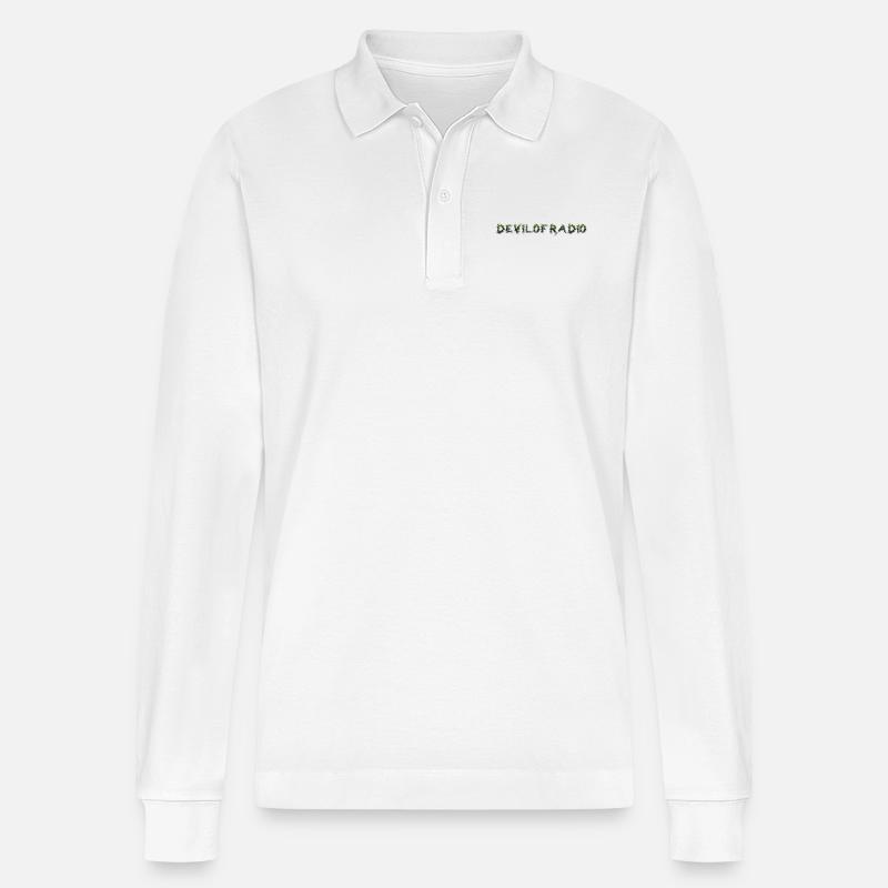 Devil01 - Stanley/Stella Unisex Bio-Langarm-Poloshirt Prepster - Weiß