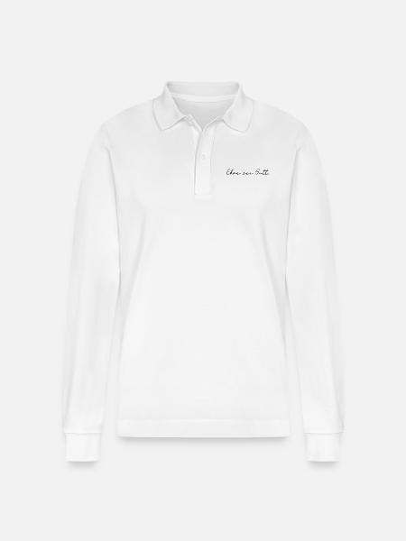 Ehre sei Gott - Stanley/Stella Unisex Bio-Langarm-Poloshirt Prepster - Weiß