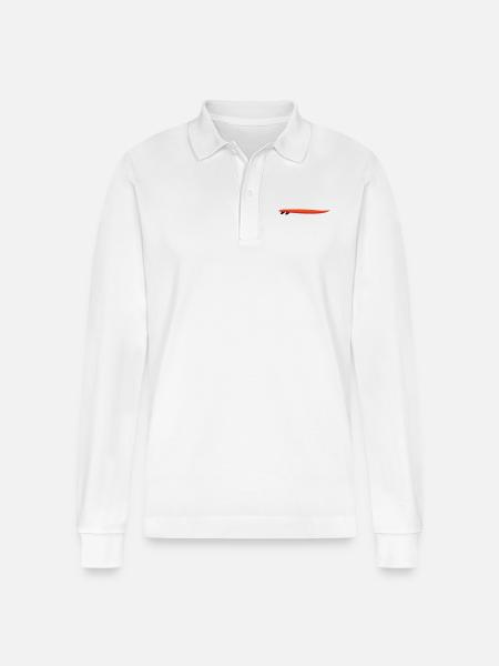 SURFING - Stanley/Stella Unisex Bio-Langarm-Poloshirt Prepster - Weiß