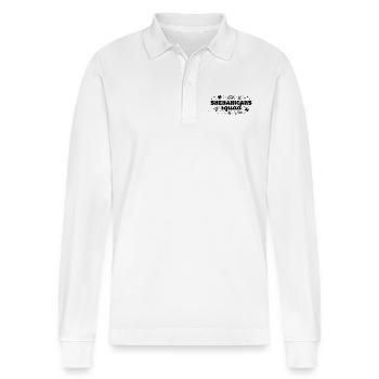Shenanigans squad - Stanley/Stella Organic Unisex Long-Sleeved Polo Shirt Prepster - white - Front - Anna (173cm) & Nico (186cm)