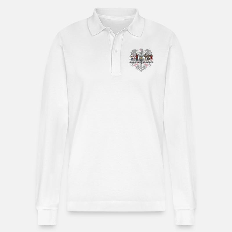 DO-Brüder Adler mL - Stanley/Stella Unisex Bio-Langarm-Poloshirt Prepster - Weiß