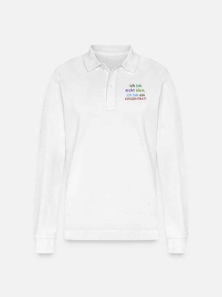 Ich bin nicht klein - Stanley/Stella Unisex Bio-Langarm-Poloshirt Prepster - Weiß