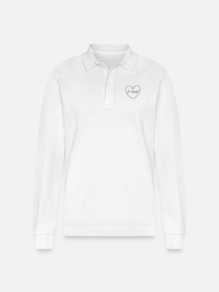 J’adore Texel - petit coeur - Polo à manches longues bio PREPSTER Stanley/Stella Unisexe - blanc
