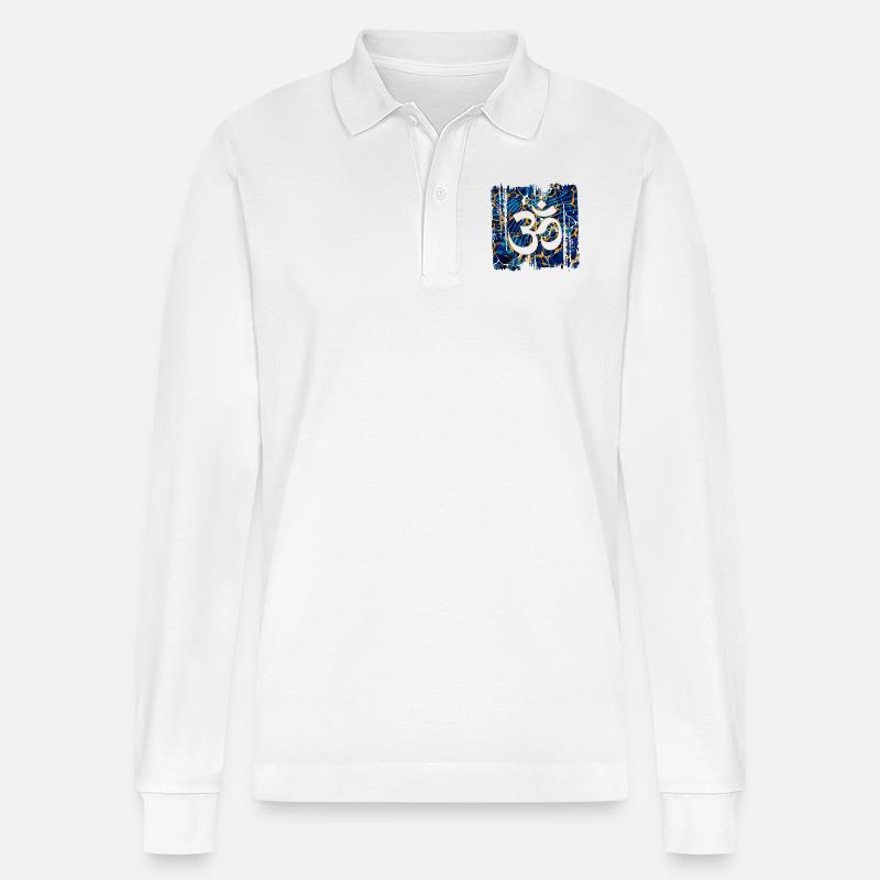 om e 16 - Stanley/Stella Unisex Bio-Langarm-Poloshirt Prepster - Weiß