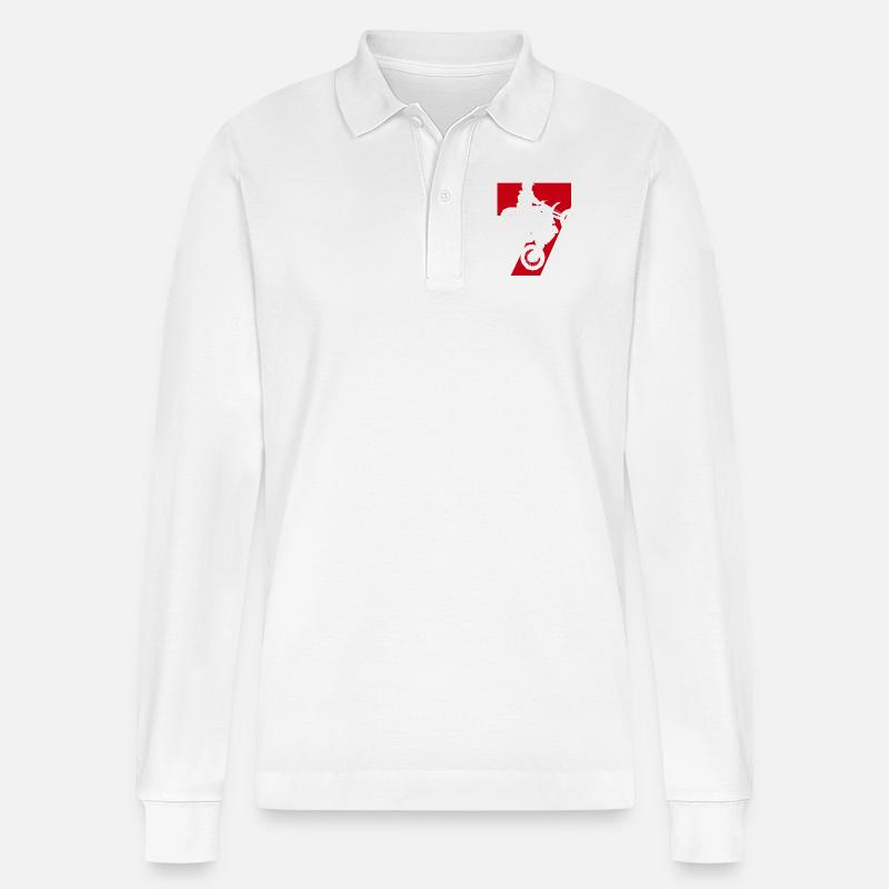 Moto 7 Biker - Stanley/Stella Unisex Bio-Langarm-Poloshirt Prepster - Weiß