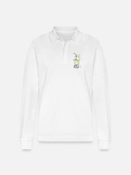 Limetten Limonade Sommer Limo - Stanley/Stella Unisex Bio-Langarm-Poloshirt Prepster - Weiß