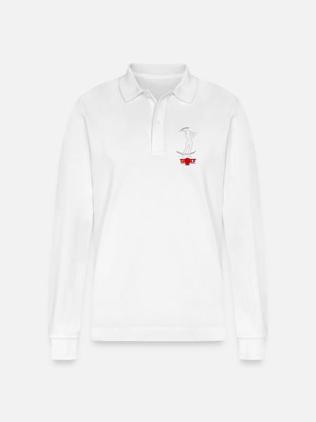 Golfeuse rétro - Polo à manches longues bio PREPSTER Stanley/Stella Unisexe - blanc