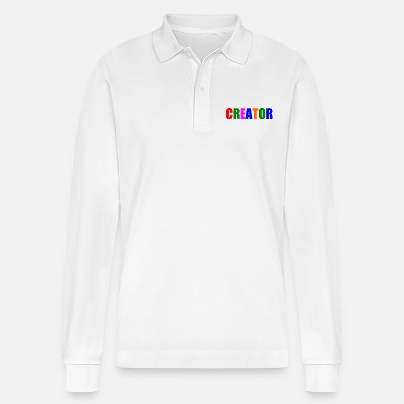 Creator - Stanley/Stella Unisex Bio-Langarm-Poloshirt Prepster - Weiß