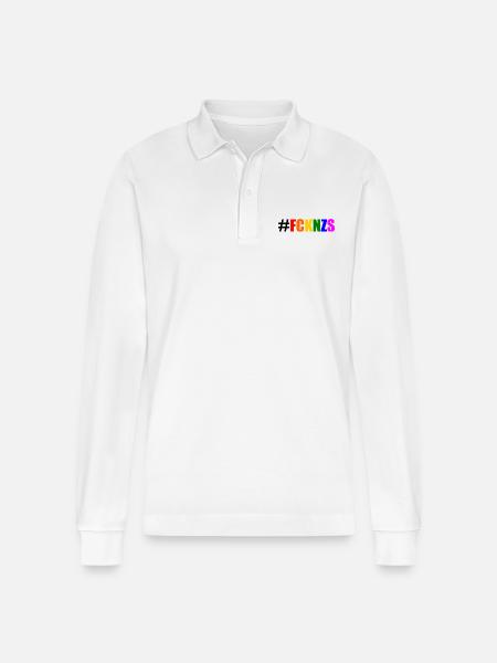 Fck nzs - Stanley/Stella Unisex Bio-Langarm-Poloshirt Prepster - Weiß