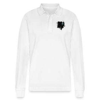Galaxie - Stanley/Stella Unisex Bio-Langarm-Poloshirt Prepster - Weiß - Vorne - Anna (173cm) & Nico (186cm)