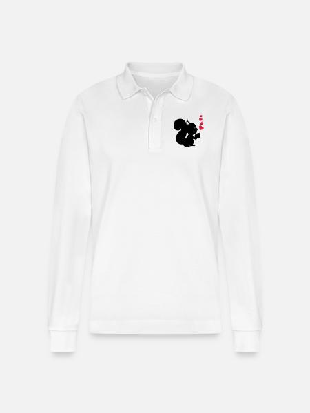 eichhoernchen2 - Stanley/Stella Organic Unisex Long-Sleeved Polo Shirt Prepster - white