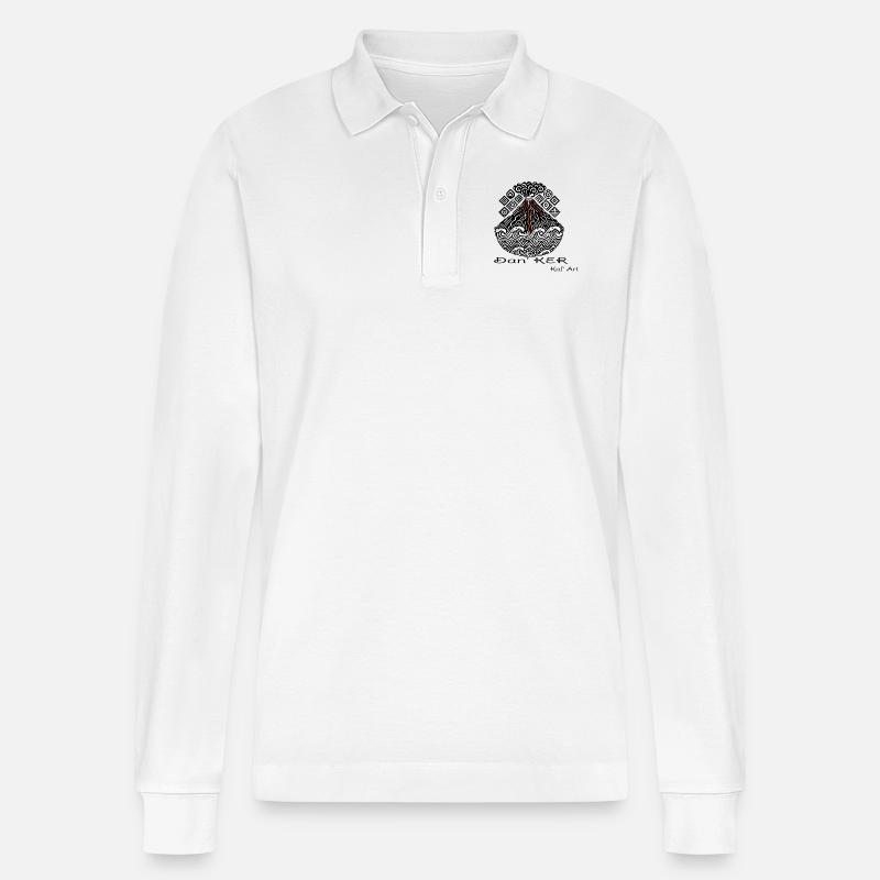 974 DAN KER 2 - Stanley/Stella Unisex Bio-Langarm-Poloshirt Prepster - Weiß