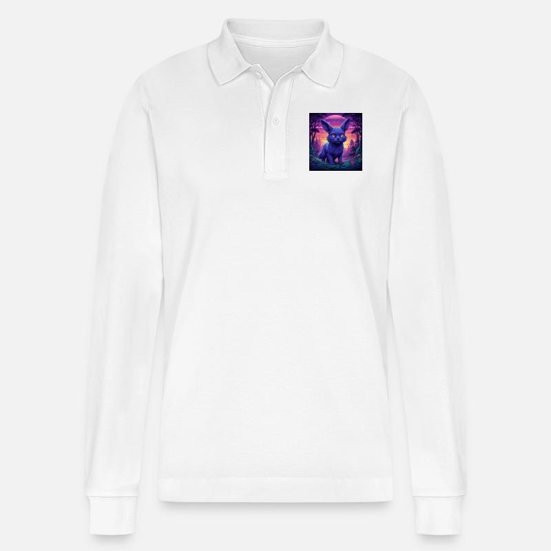 Märchenwald - Stanley/Stella Unisex Bio-Langarm-Poloshirt Prepster - Weiß