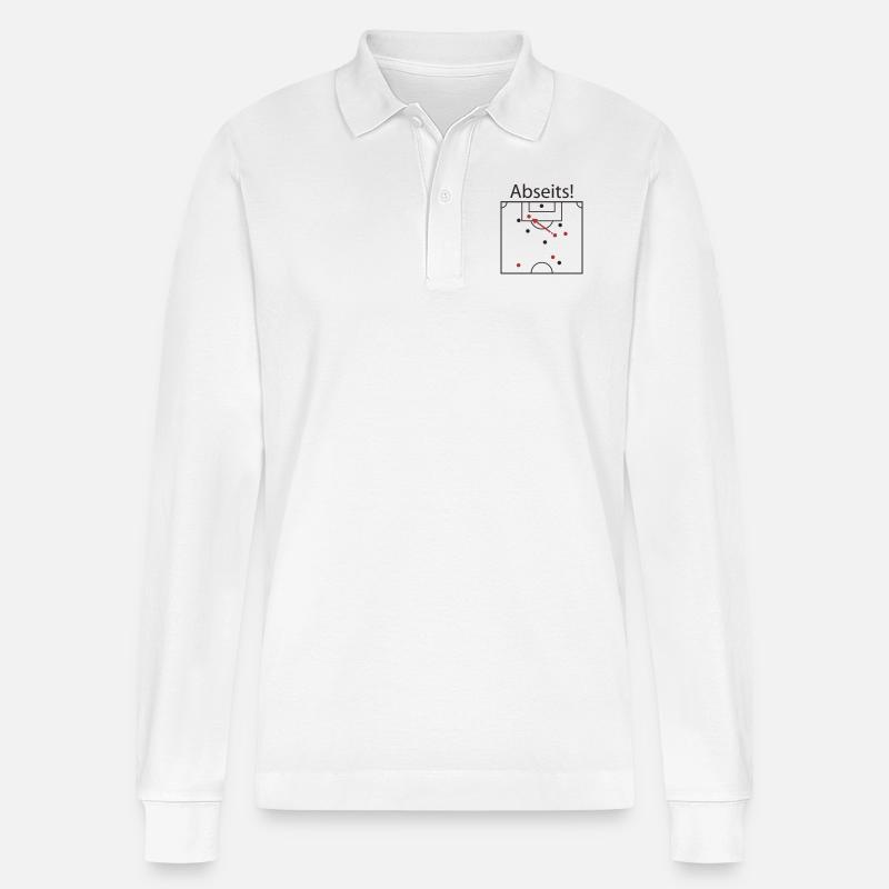 Abseits Erklärung - Stanley/Stella Unisex Bio-Langarm-Poloshirt Prepster - Weiß