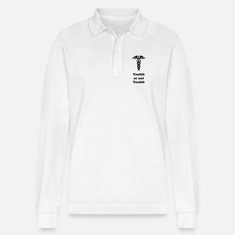 Doktor Arzt oder nicht? - Stanley/Stella Unisex Bio-Langarm-Poloshirt Prepster - Weiß