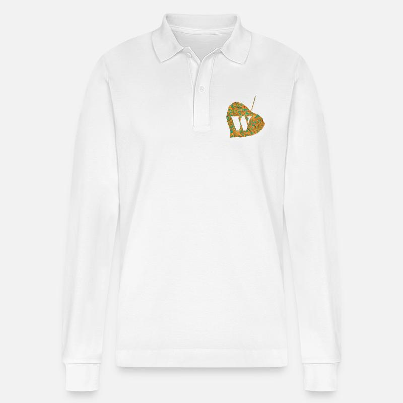 blatt e 95 w - Stanley/Stella Unisex Bio-Langarm-Poloshirt Prepster - Weiß