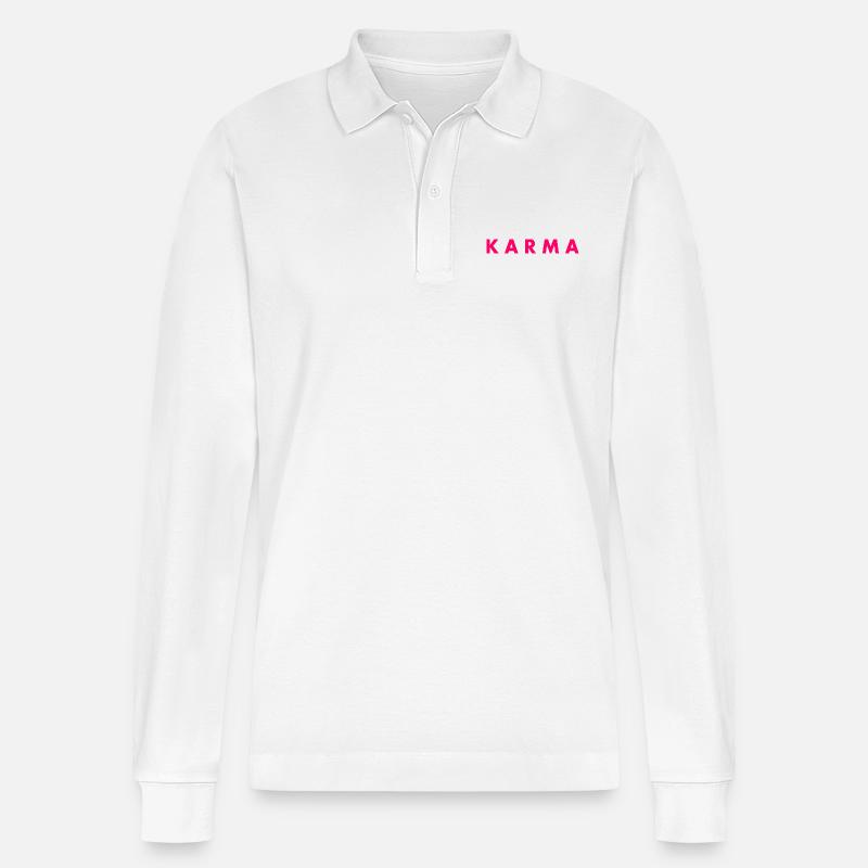 Karma - Stanley/Stella Unisex Bio-Langarm-Poloshirt Prepster - Weiß