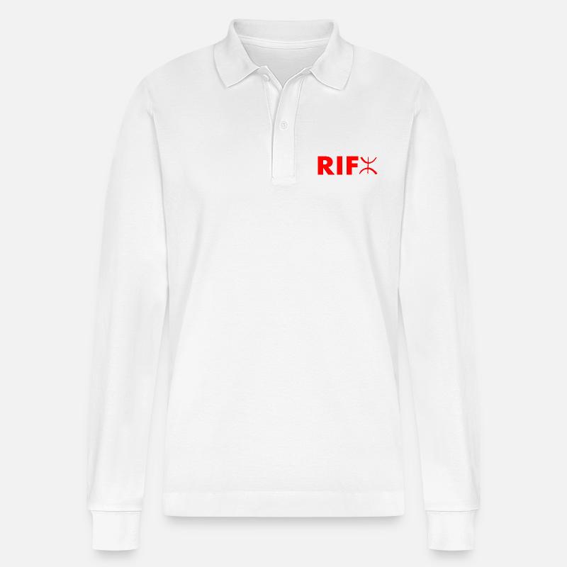Rif - Stanley/Stella Unisex Bio-Langarm-Poloshirt Prepster - Weiß
