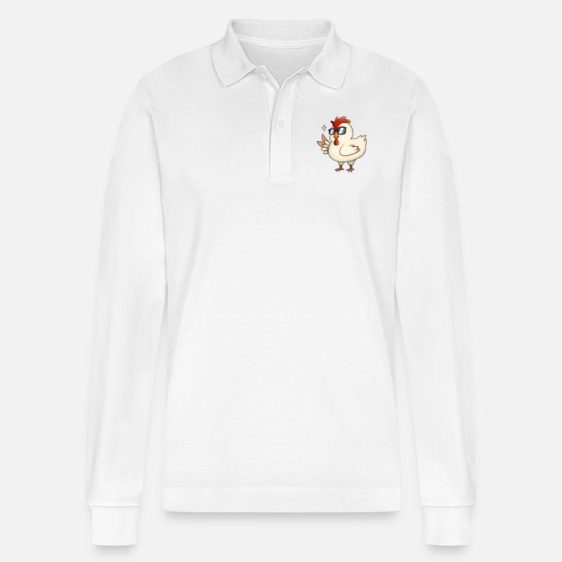 Chick - Stanley/Stella Unisex Bio-Langarm-Poloshirt Prepster - Weiß