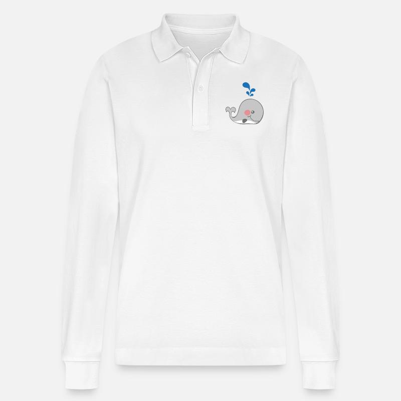 Wal - Stanley/Stella Unisex Bio-Langarm-Poloshirt Prepster - Weiß
