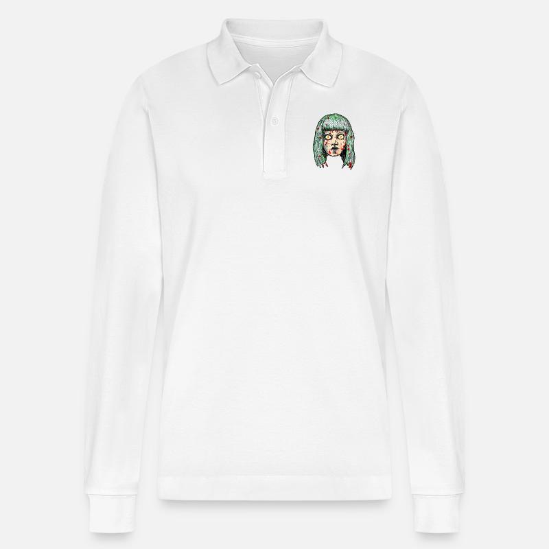 Mit Mord davonzukommen - Stanley/Stella Unisex Bio-Langarm-Poloshirt Prepster - Weiß