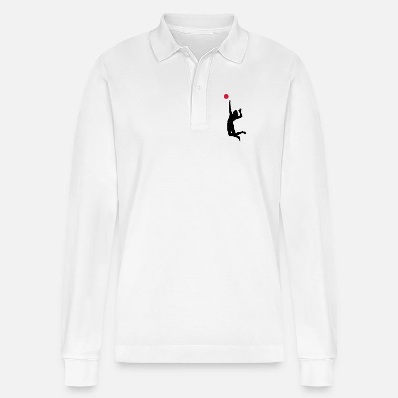 pallavolo - Polo a manica lunga ecologica unisex Prepster di Stanley/Stella - bianco