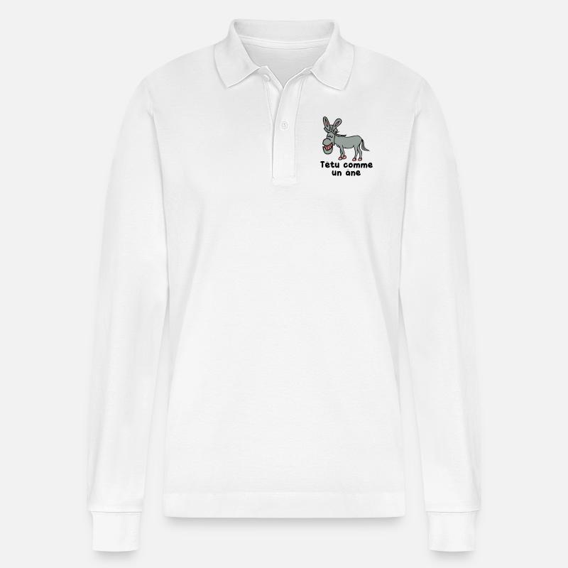 überempfindlich - Stanley/Stella Unisex Bio-Langarm-Poloshirt Prepster - Weiß