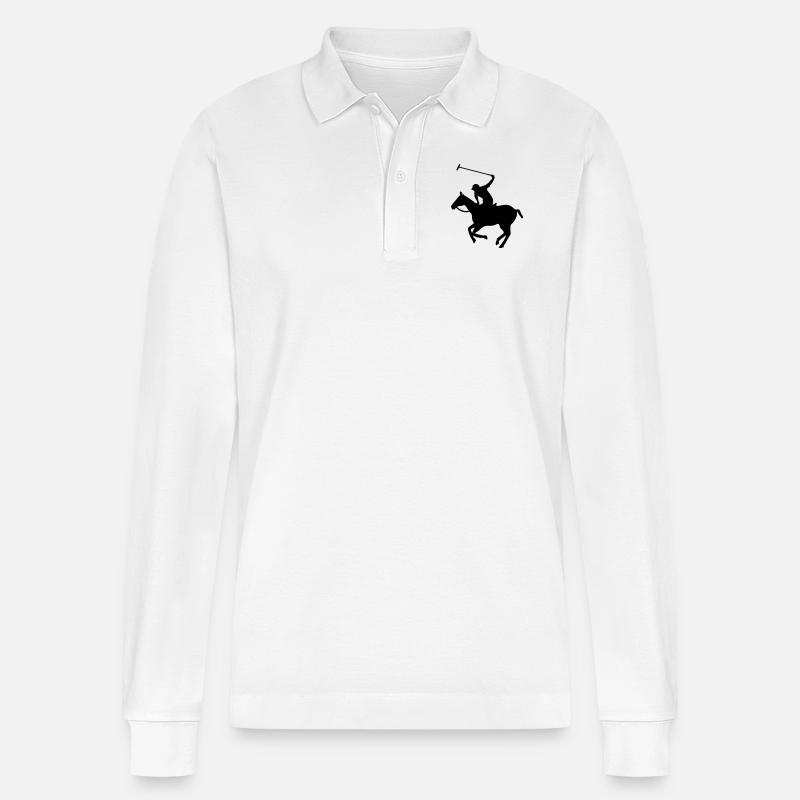 polo - Stanley/Stella Unisex Bio-Langarm-Poloshirt Prepster - Weiß