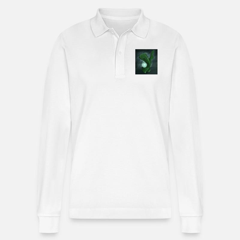 Abstrakte Skulptur - Stanley/Stella Unisex Bio-Langarm-Poloshirt Prepster - Weiß