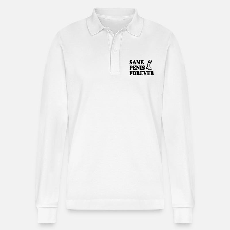 Same penis forever - Polo à manches longues bio PREPSTER Stanley/Stella Unisexe - blanc
