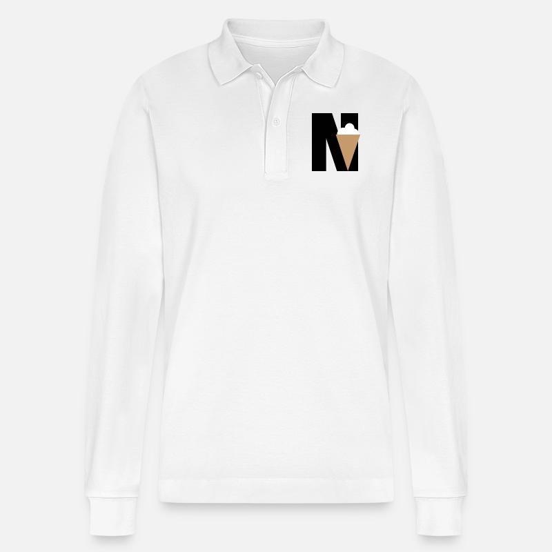 NICE. - Stanley/Stella Unisex Bio-Langarm-Poloshirt Prepster - Weiß