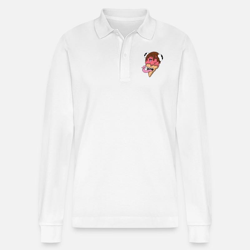 Échantillon de glace - Polo à manches longues bio PREPSTER Stanley/Stella Unisexe - blanc