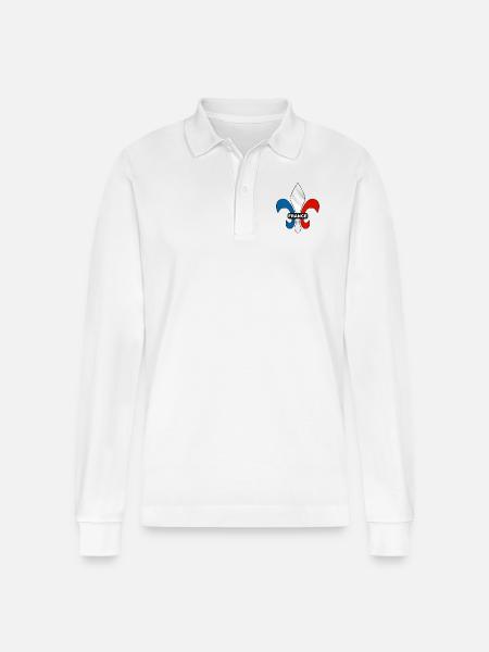 france - fleur de lys - Polo à manches longues bio PREPSTER Stanley/Stella Unisexe - blanc